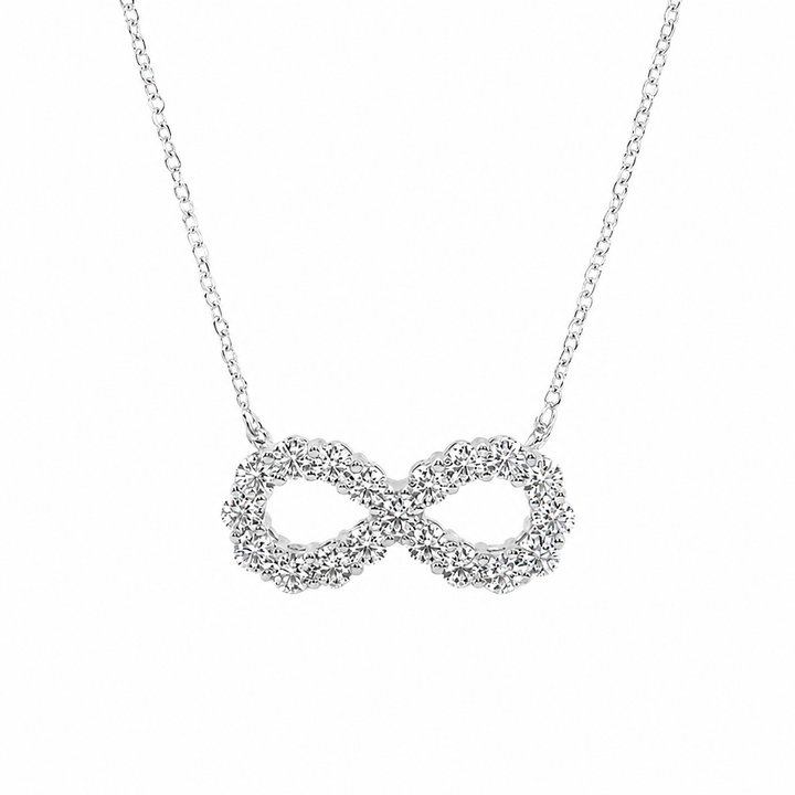 1.00 CTW Round Lab-Grown Diamond Infinity Pendant with Adjustable Chain (D–F / VS1–VS2) — product image