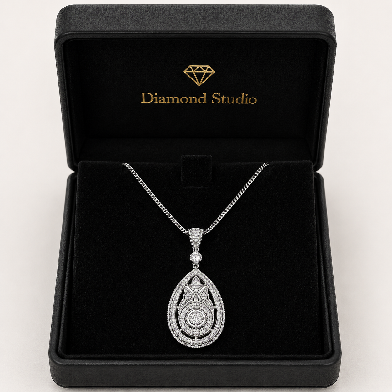 1.00 CTW Round Lab-Grown Diamond Vintage Pendant (D–F / VS1–VS2)