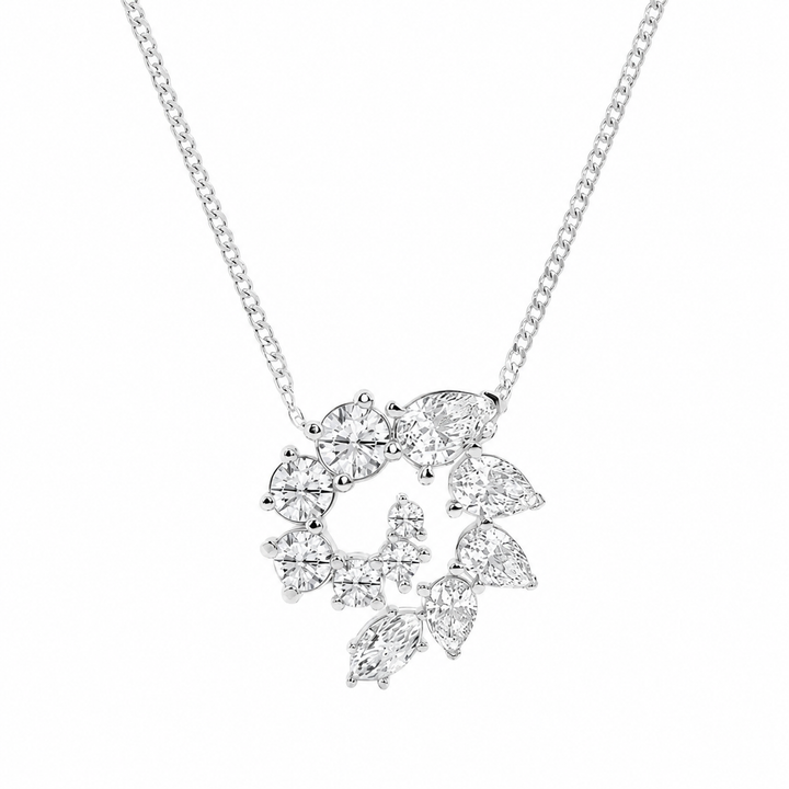 3.00 CTW Multi-Shape Lab-Grown Diamond Swirl Pendant (D–F / VS1–VS2) — product image