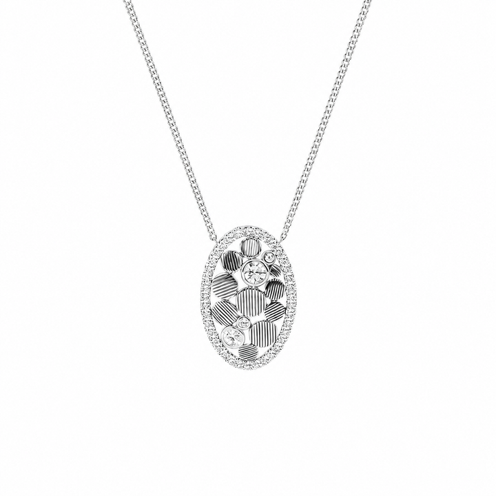 1.00 CTW Round Lab-Grown Diamond Oval Pebbles Pendant (D–F / VS1–VS2) — product image