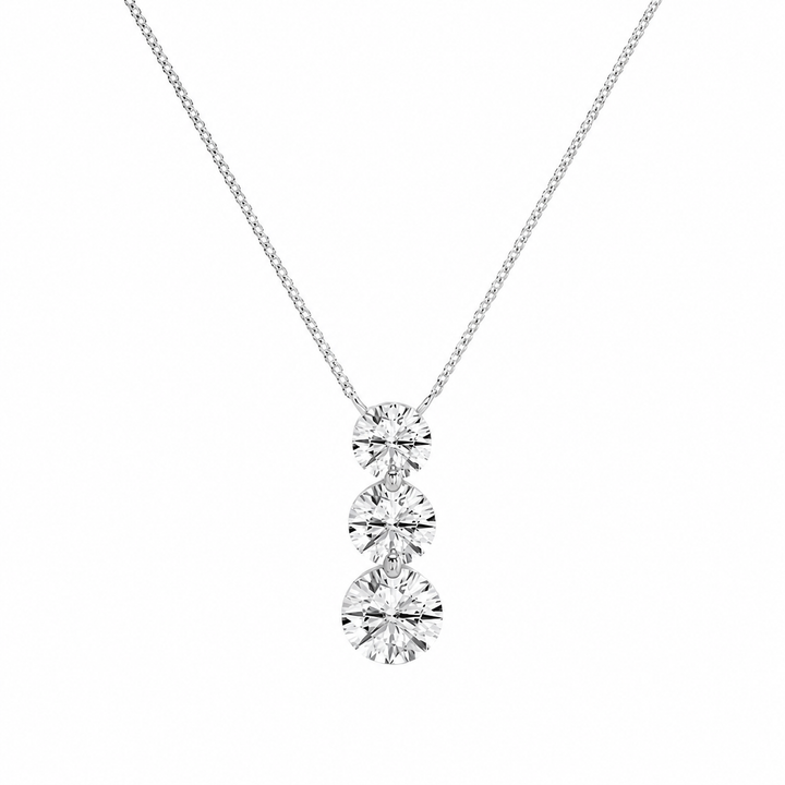 14K White Gold Boundless Ascending Lab-Grown Diamond Pendant (1.50 CTW – D–F / VS1–VS2) — product image
