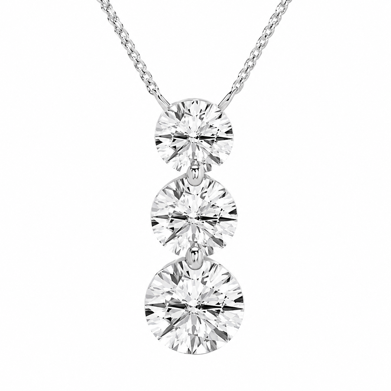 14K White Gold Boundless Ascending Lab-Grown Diamond Pendant (1.50 CTW – D–F / VS1–VS2)