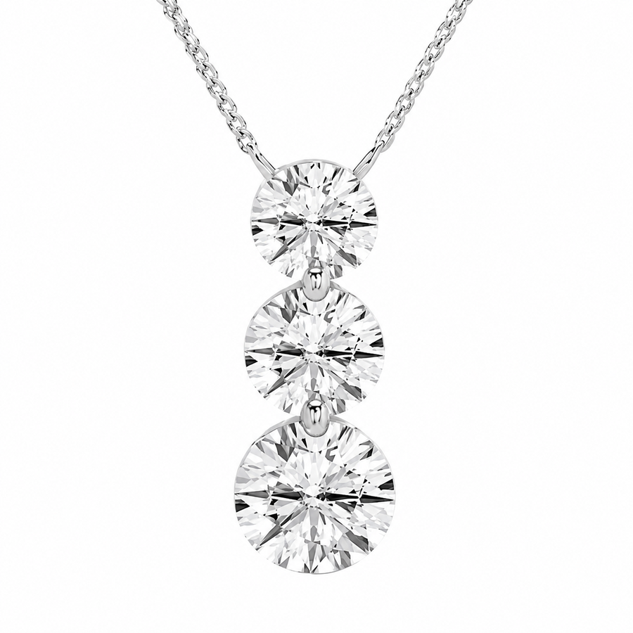 14K White Gold Boundless Ascending Lab-Grown Diamond Pendant (1.50 CTW – D–F / VS1–VS2)