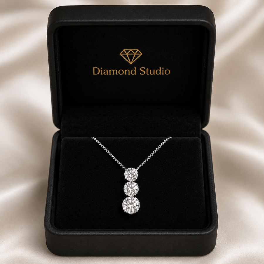 14K White Gold Boundless Ascending Lab-Grown Diamond Pendant (1.50 CTW – D–F / VS1–VS2)