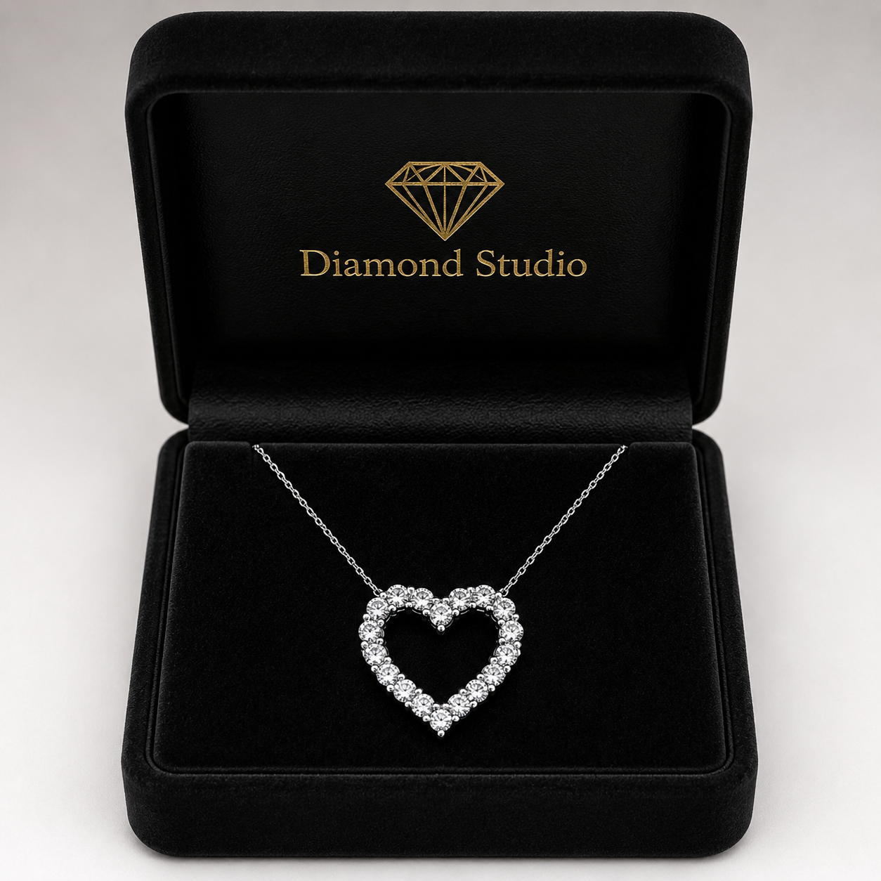3.00 CTW Round Lab-Grown Diamond Heart Pendant with Adjustable Chain (D–F / VS1–VS2, IGI Certified)