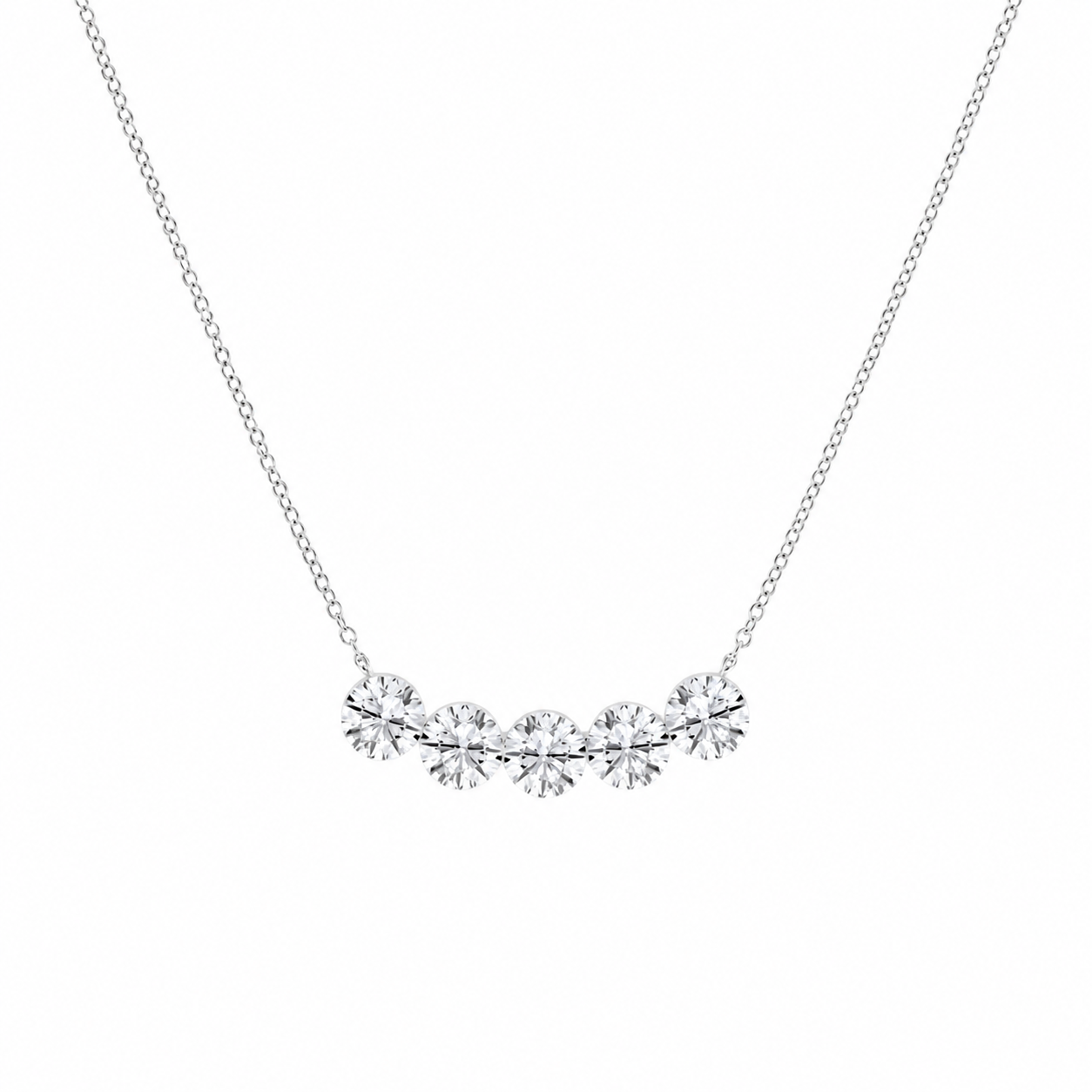 4.00 CTW Boundless Arc Lab-Grown Diamond Pendant (D–F / VS1–VS2, IGI Certified)