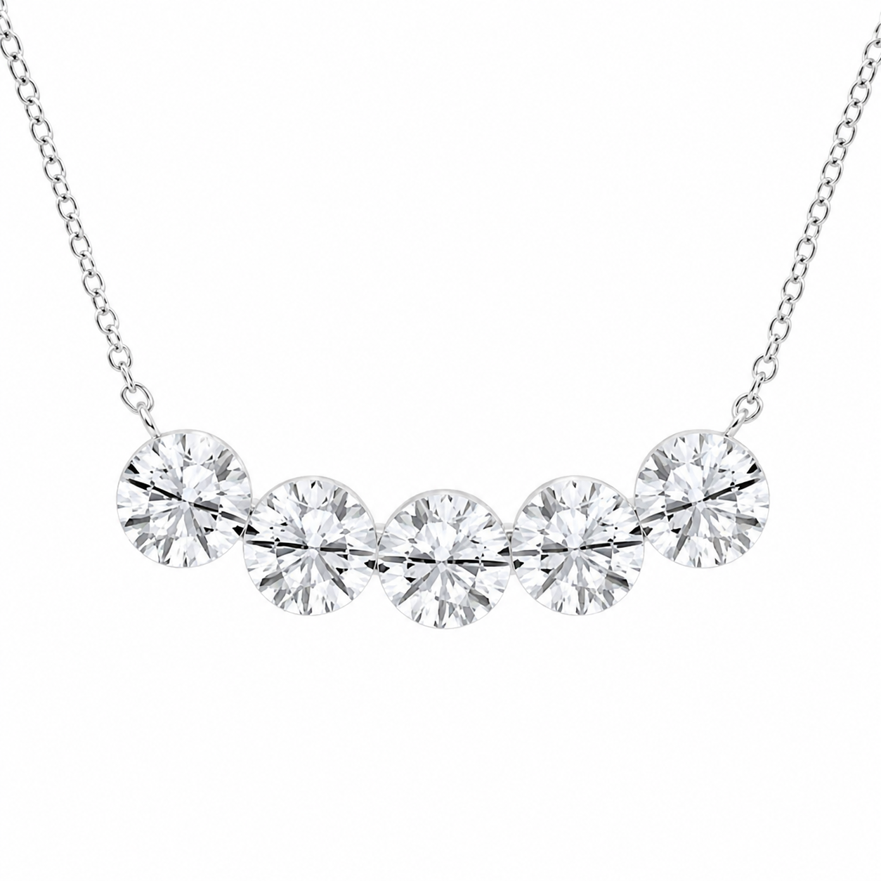 4.00 CTW Boundless Arc Lab-Grown Diamond Pendant (D–F / VS1–VS2, IGI Certified)