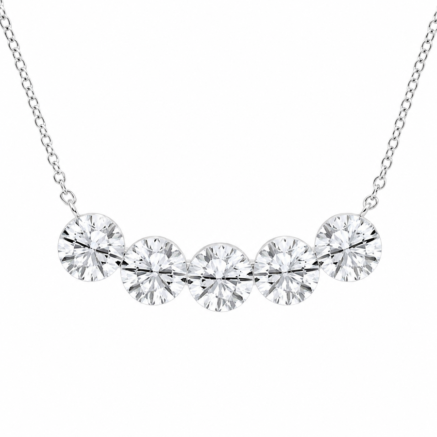 4.00 CTW Boundless Arc Lab-Grown Diamond Pendant (D–F / VS1–VS2, IGI Certified)