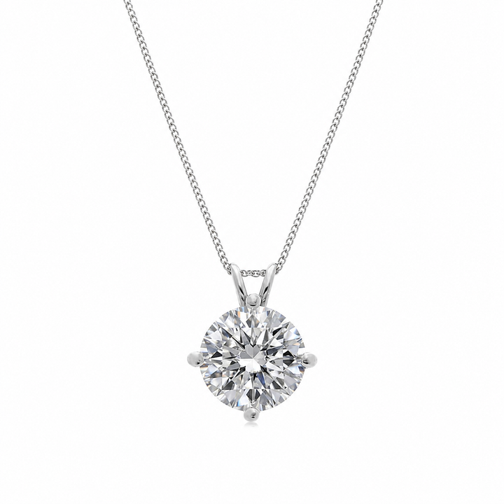 3.00 Carat Kite Set Solitaire Lab-Grown Diamond Pendant VS1 D-F White Gold 14K — product image