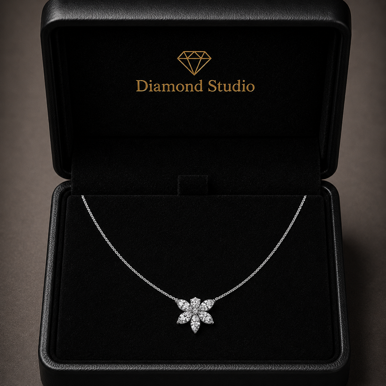 1 Ct Marquise Pear Cut Diamond Pendant Necklace VS1 D-F White Gold 14k