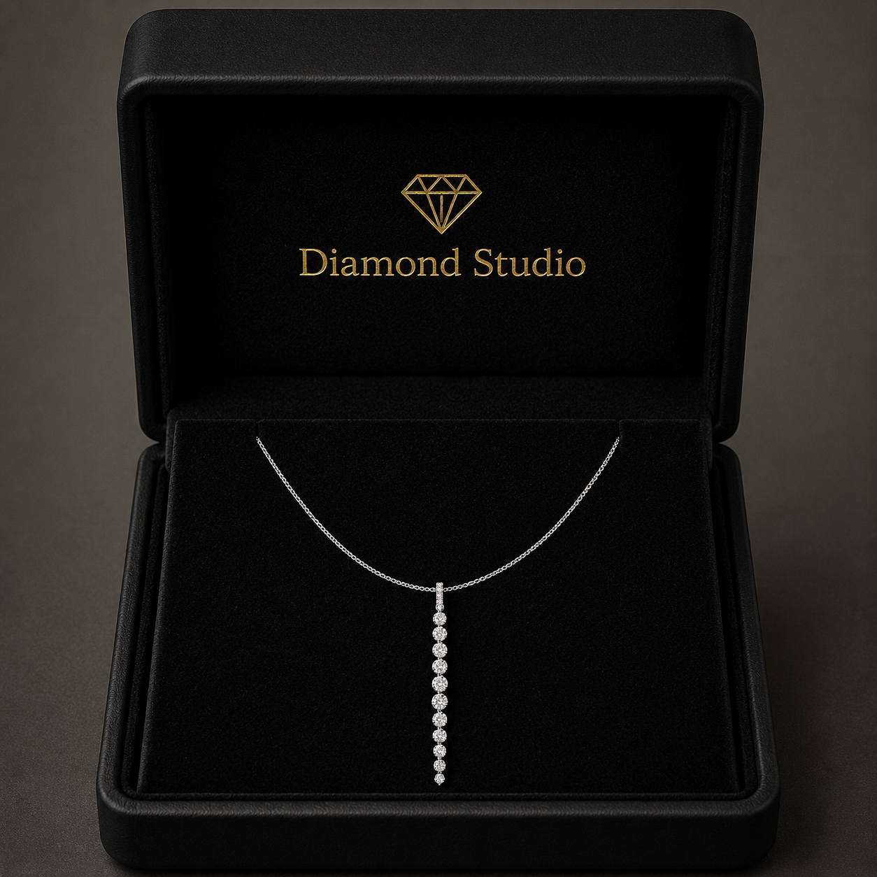 1.2 Ct Round Cut Diamond Lariat Necklace VS1 D-F White Gold 14k