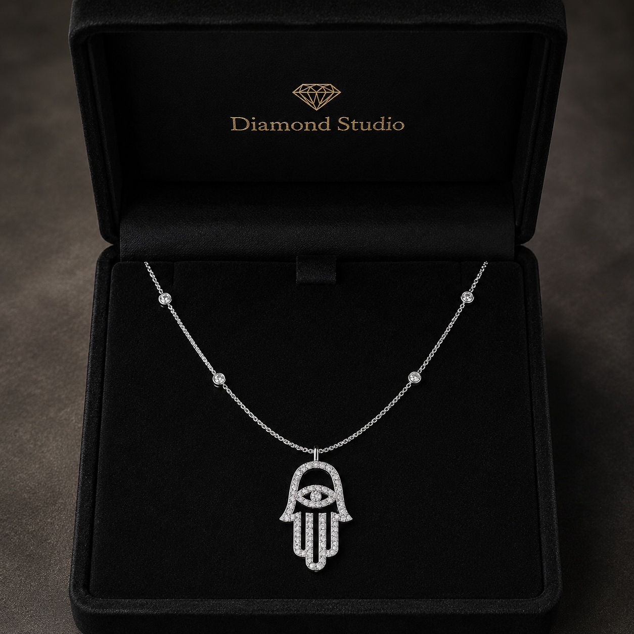 0.9 Ct Round Cut Diamond Pendant Necklace VS1 D-F White Gold 14k