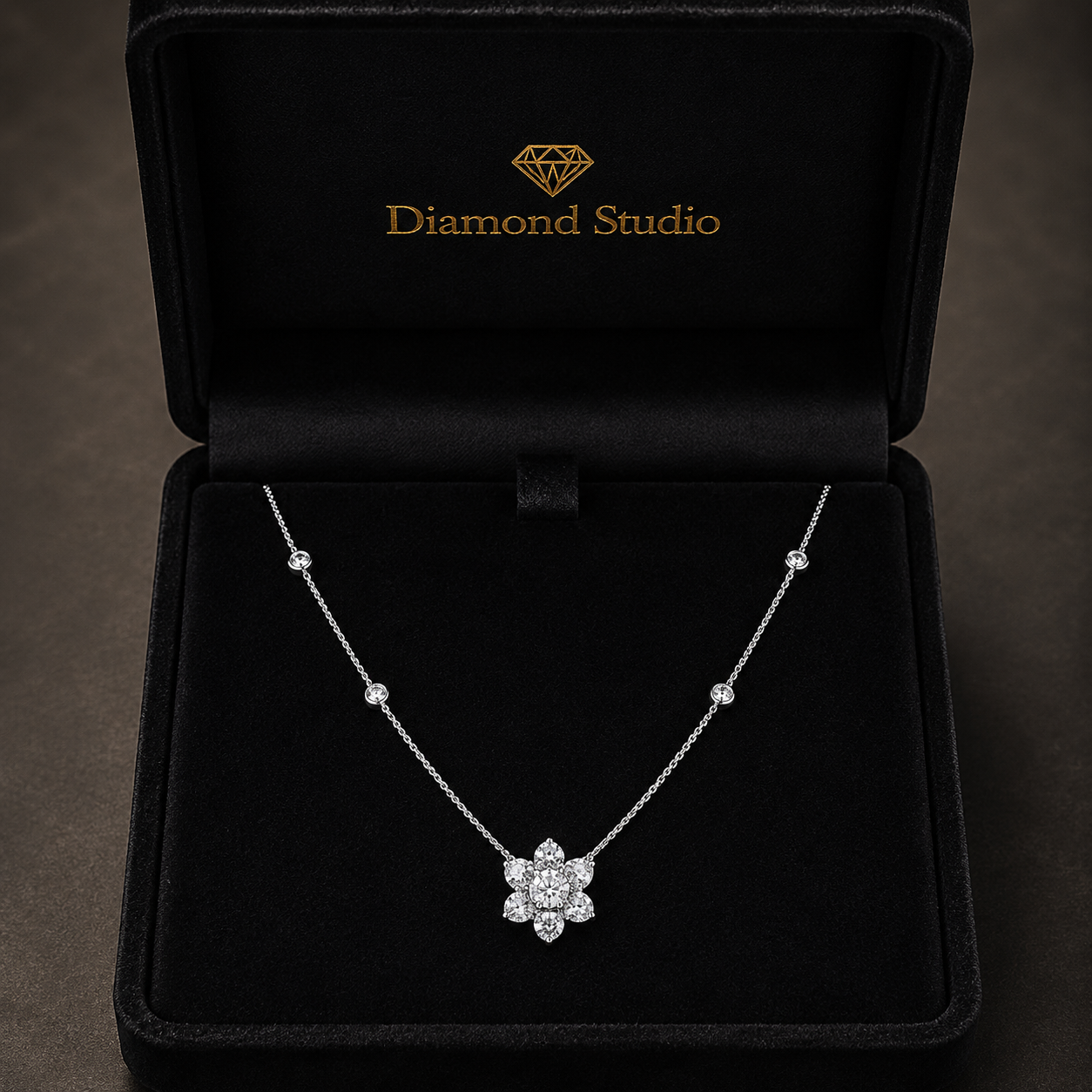 1.2 Ct Pear Round Cut Diamond Pendant Necklace VS1 D-F White Gold 14k