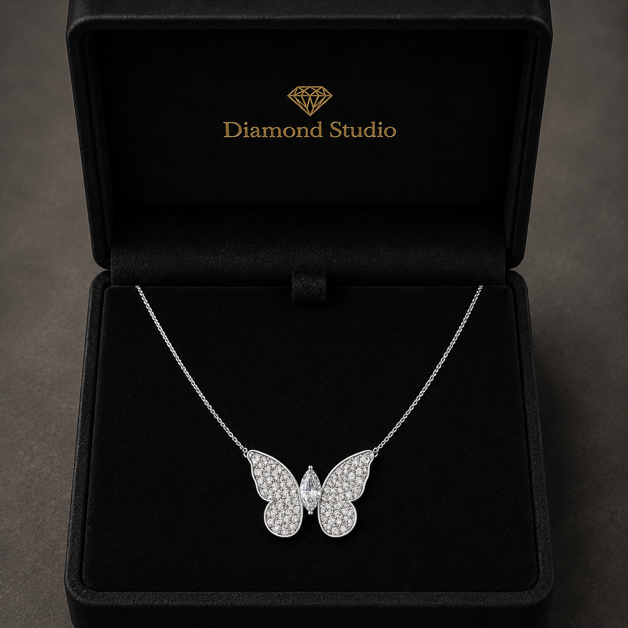 1.2 Ct Marquise Round Cut Diamond Pendant Necklace VS1 D-F White Gold 14k