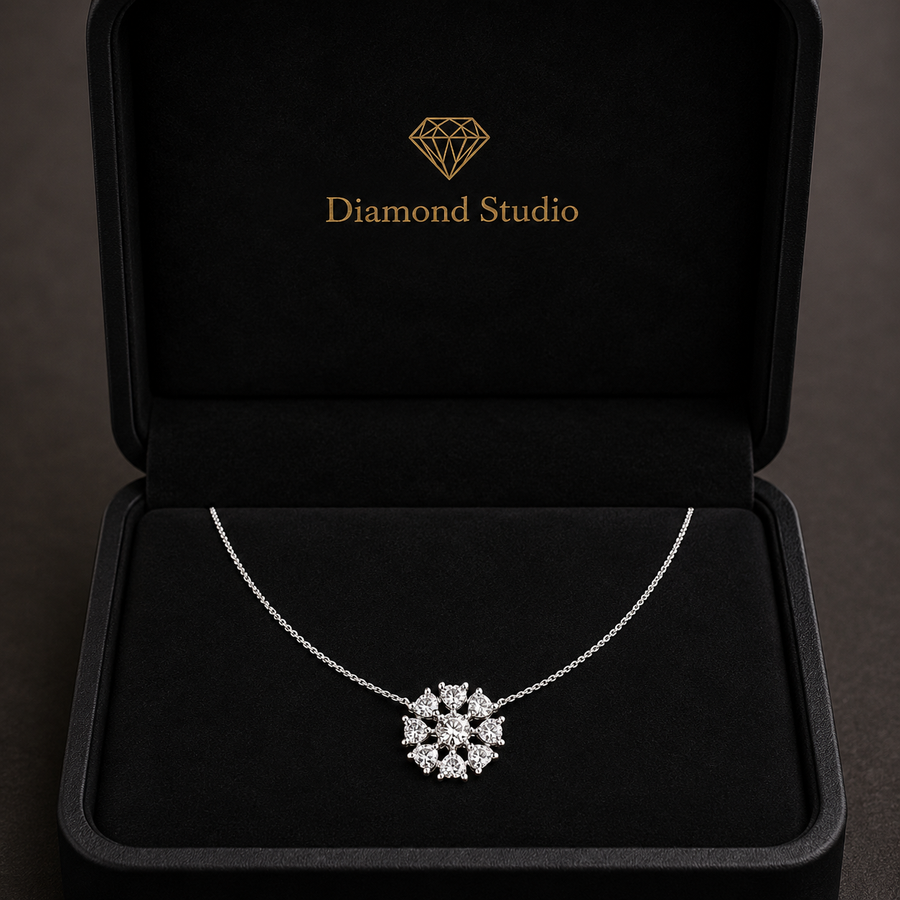 1.6 Ct Heart Shaped Cut Diamond Pendant Necklace VS1 D-F White Gold 14k