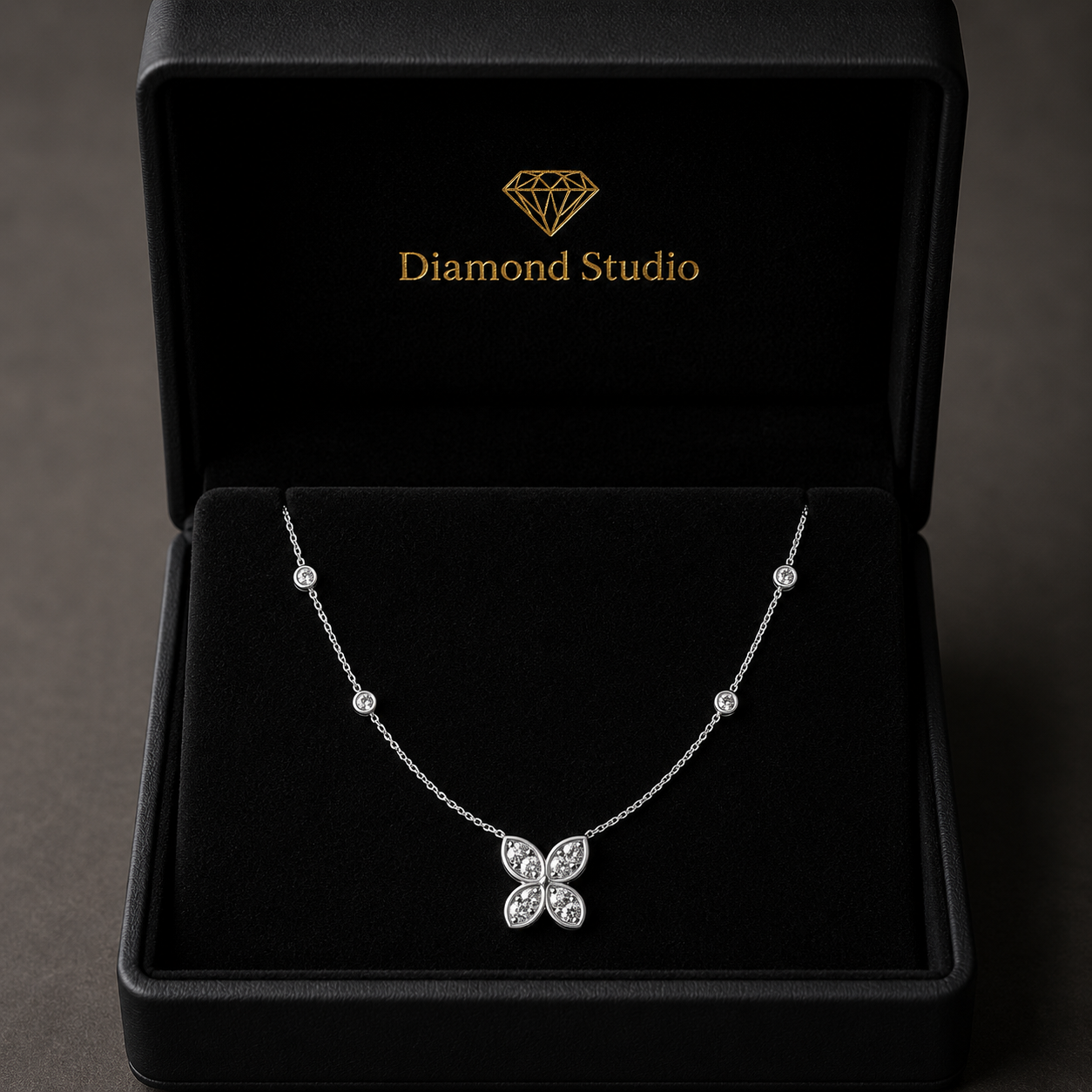1.5 Ct Round Pear Marquise Cut Diamond Pendant Necklace VS1 D-F White Gold 14k