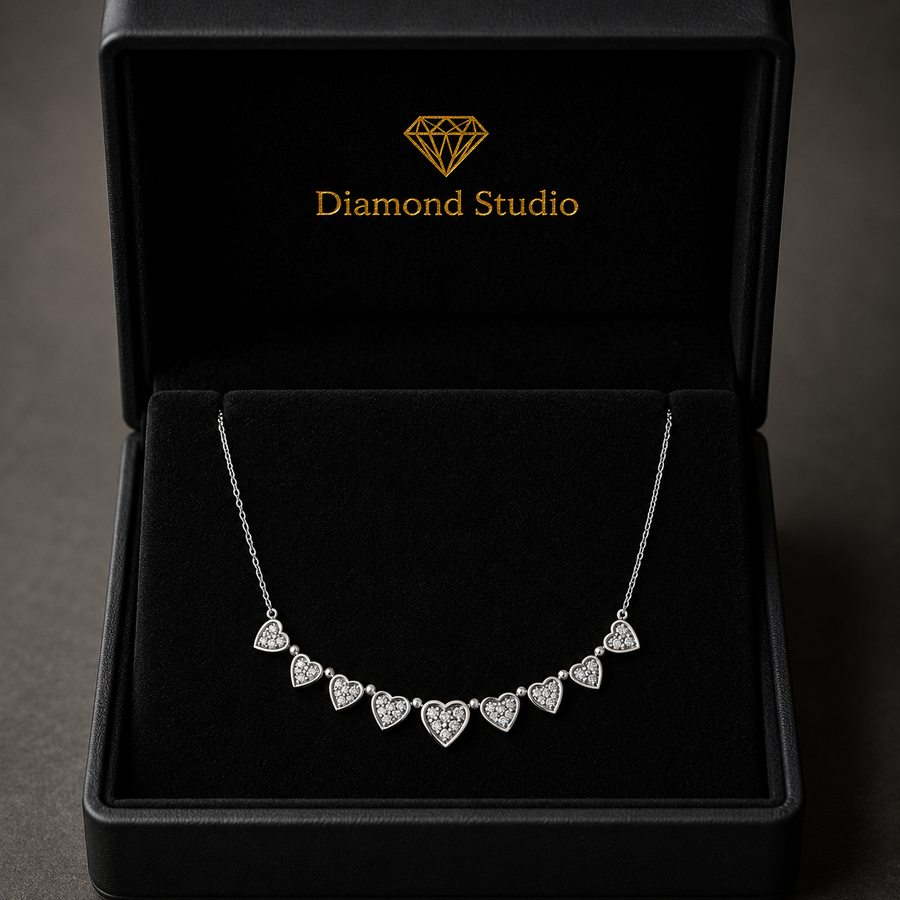 0.8 Ct Round Cut Diamond Pendant Necklace VS1 D-F White Gold 14k