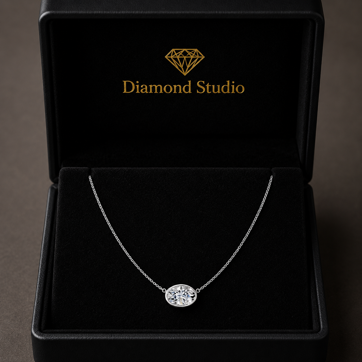 2 Ct Oval Cut Diamond Pendant Necklace VS1 D-F White Gold 14k