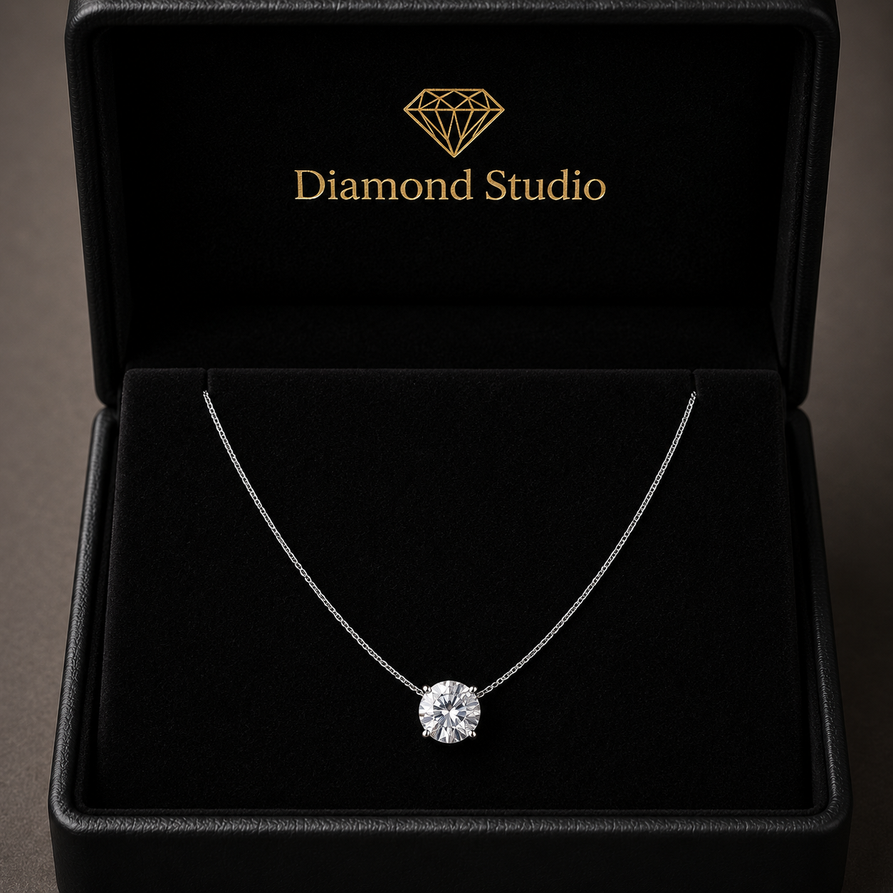 1 Ct Round Cut Diamond Pendant Necklace VS1 D-F White Gold 14k