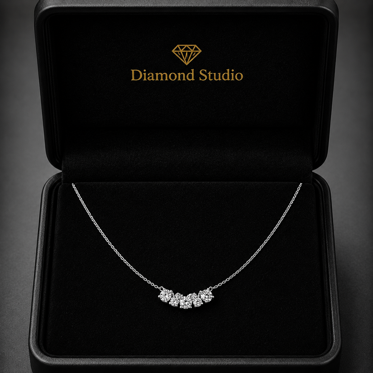0.9 Ct Oval Cut Diamond Chain Necklace VS1 D-F White Gold 14k