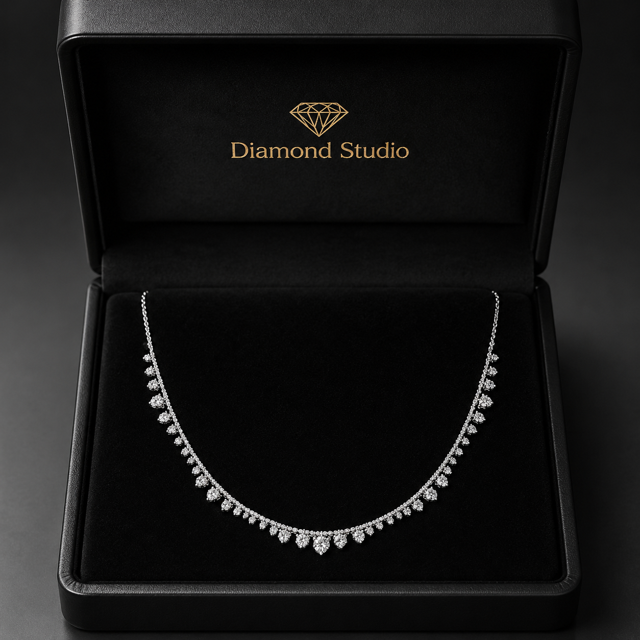 4.5 Ct Round Cut Diamond Chain Necklace VS1 D-F White Gold 14k
