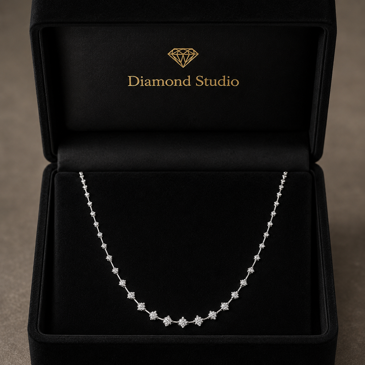 5.45 Ct Round Cut Diamond Tennis Necklace VS1 D-F White Gold 14k