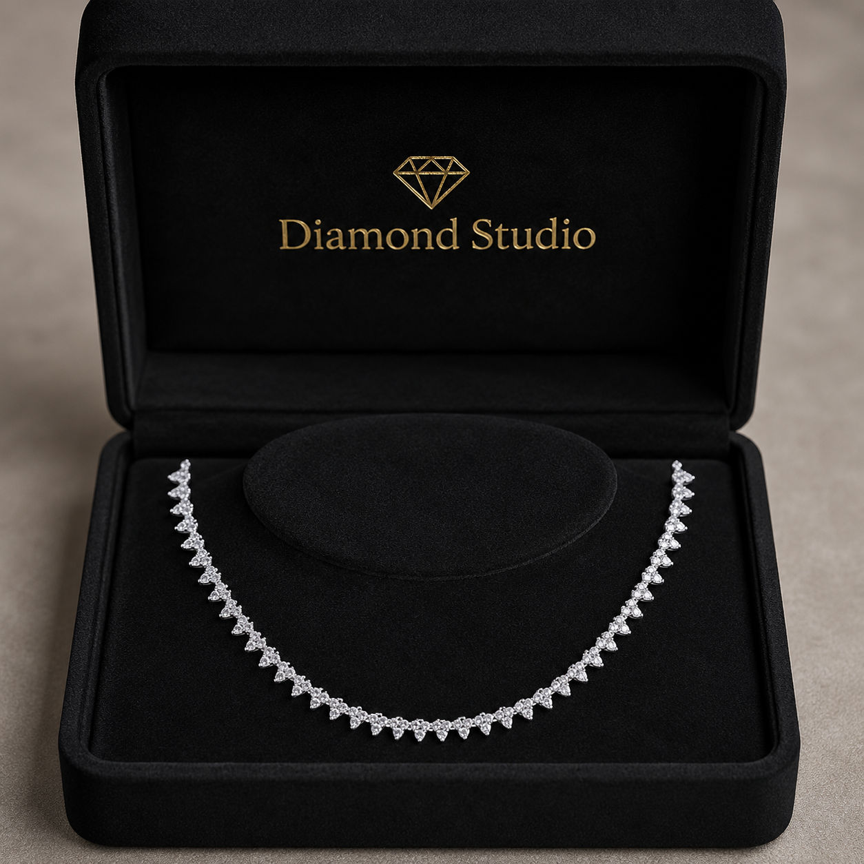 4.5 Ct Round Cut Diamond Tennis Necklace VS1 D-F White Gold 14k