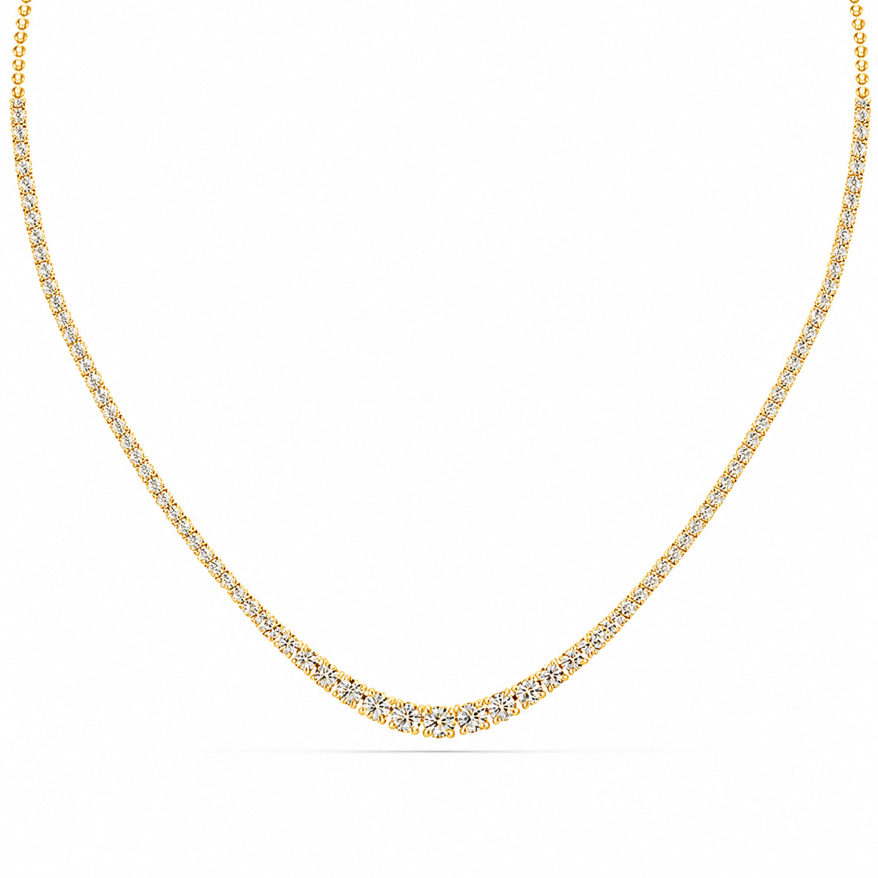6.5 Ct Round Cut Diamond Tennis Necklace VS1 D-F White Gold 14k