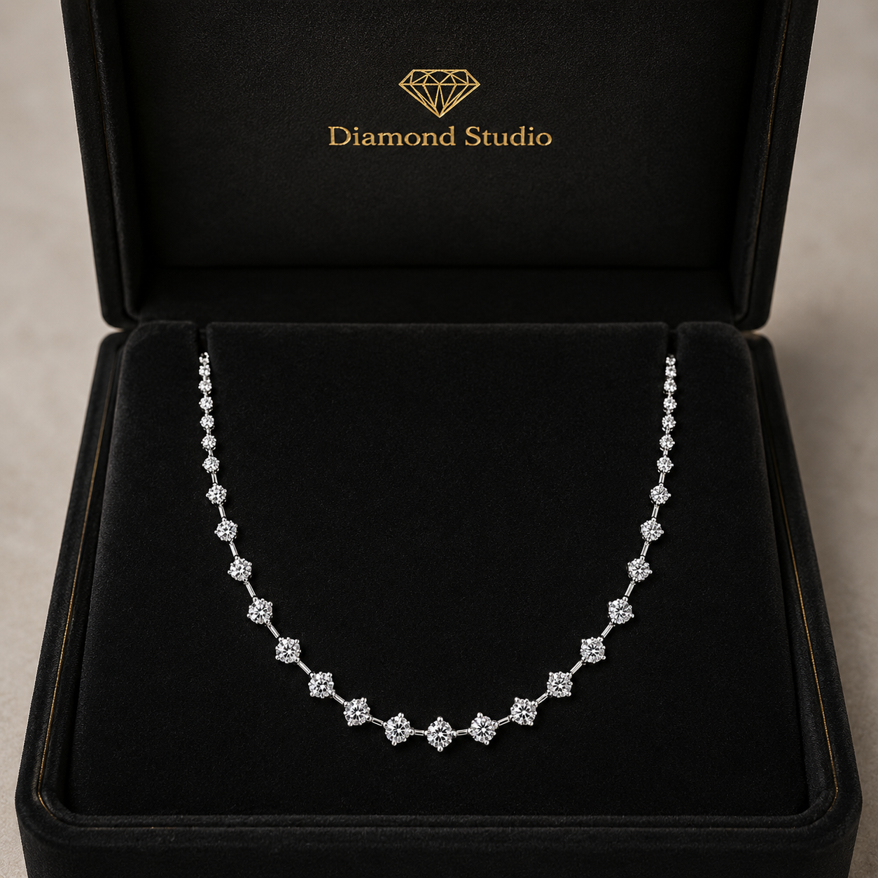 5.5 Ct Round Cut Diamond Tennis Necklace VS1 D-F White Gold 14k