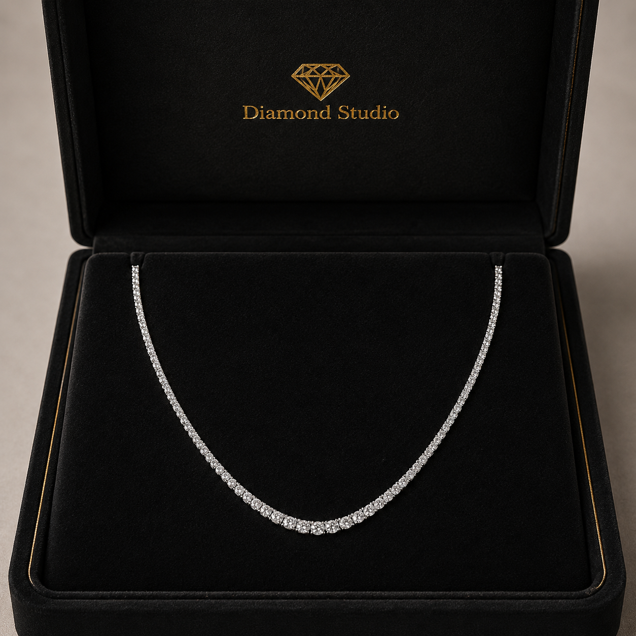 6.5 Ct Round Cut Diamond Tennis Necklace VS1 D-F White Gold 14k