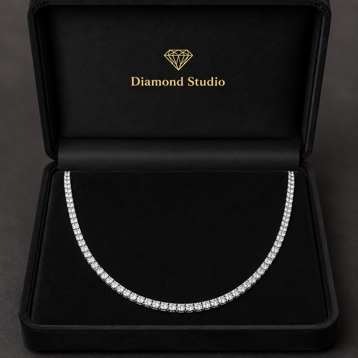11.5 Ct Round Cut Diamond Tennis Necklace VS1 D-F White Gold 14k