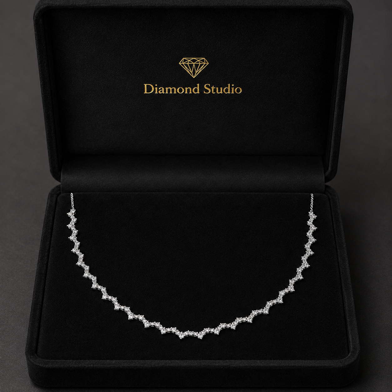3.65 Ct Round Cut Diamond Tennis Necklace VS1 D-F White Gold 14k
