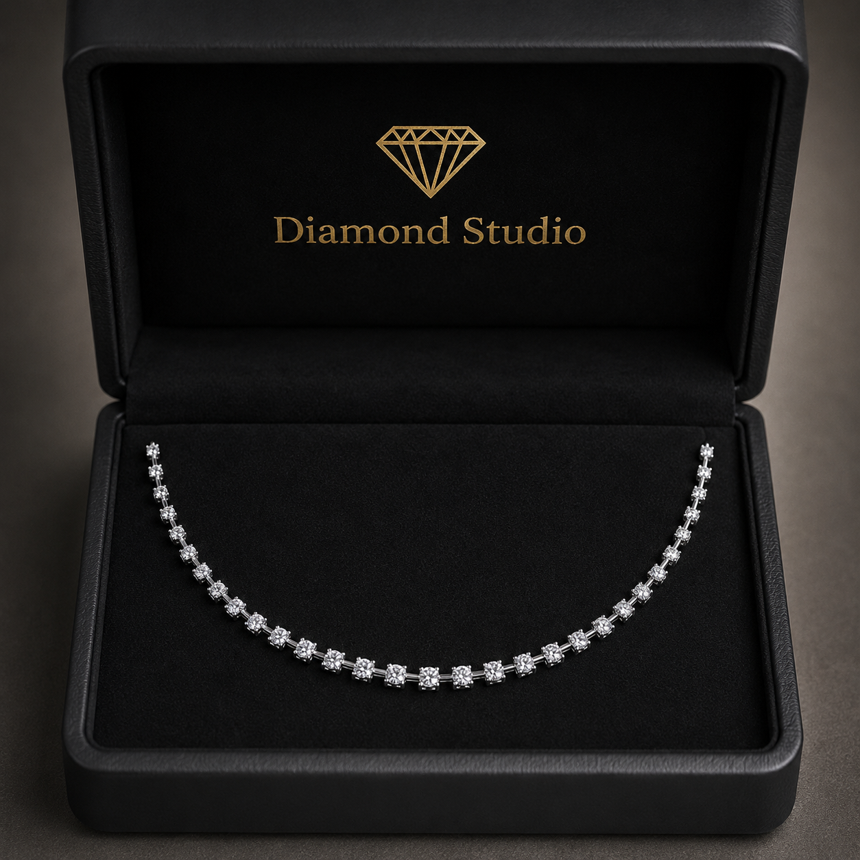 6.65 Ct Round Cut Diamond Tennis Necklace VS1 D-F White Gold 14k
