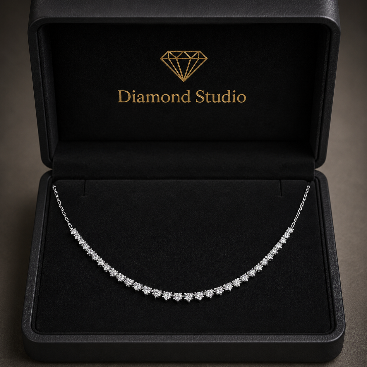2.25 Ct Round Cut Diamond Chain Necklace VS1 D-F White Gold 14k