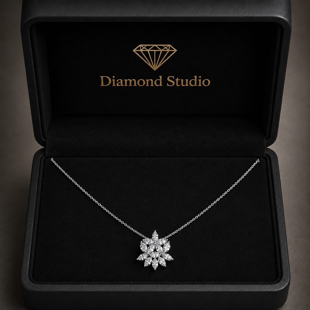 1.75 Ct Marquise Cut Diamond Pendant Necklace VS1 D-F White Gold 14k