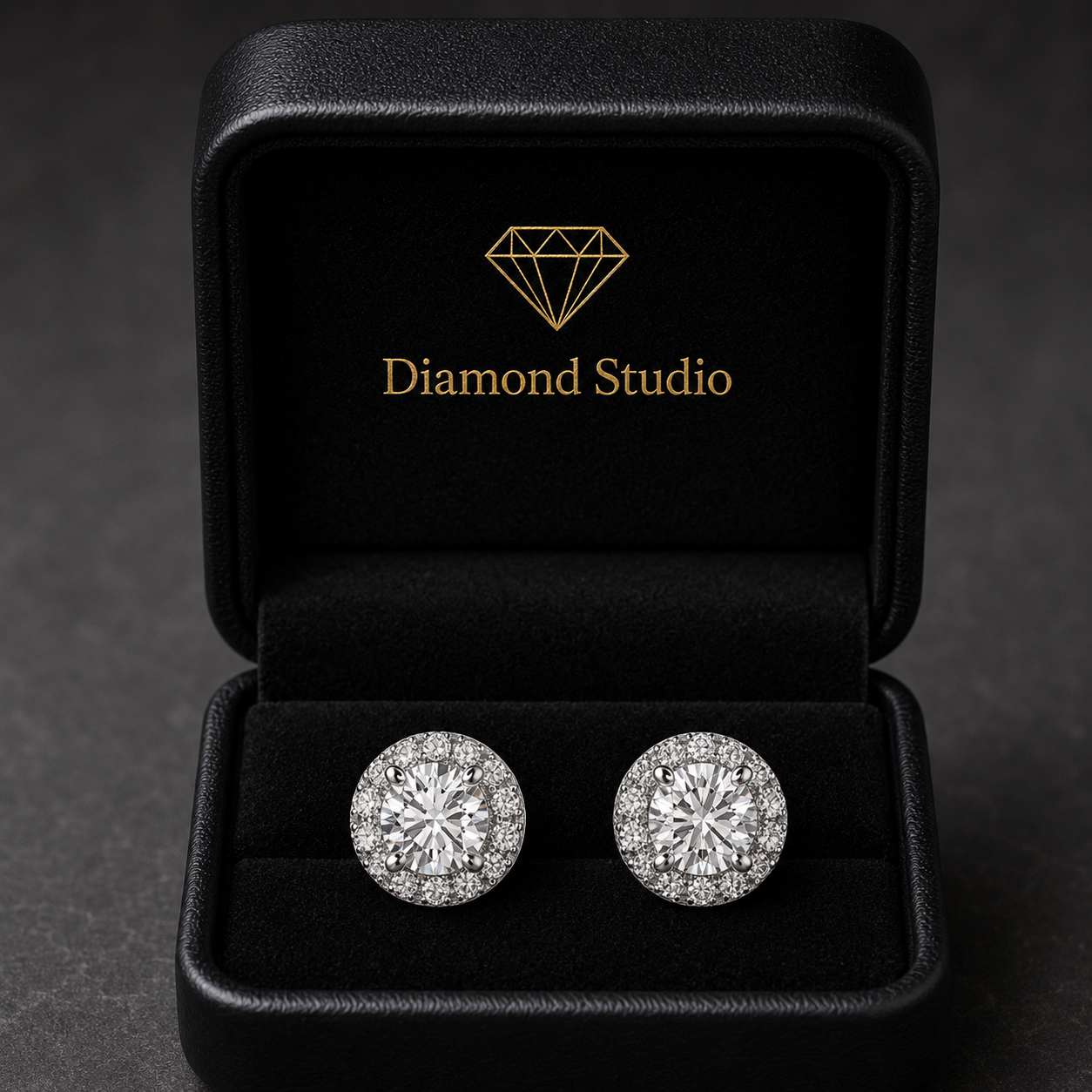 5 Ct Round Cut Stud Diamond Earrings VS1 D Screw Back White Gold 14k