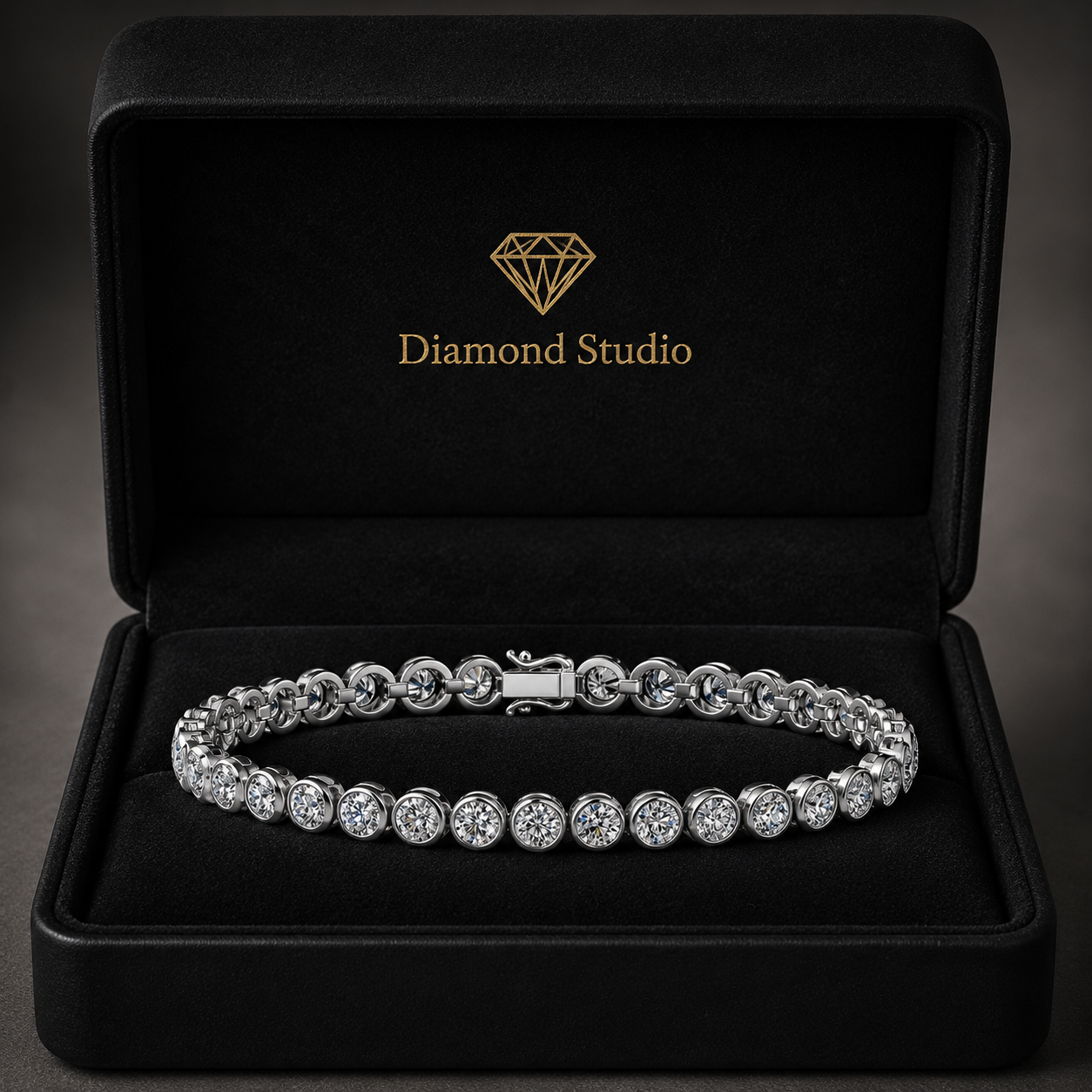 8.19 Carat Round Cut Diamond Tennis Bracelet VS1 D F White Gold 14k