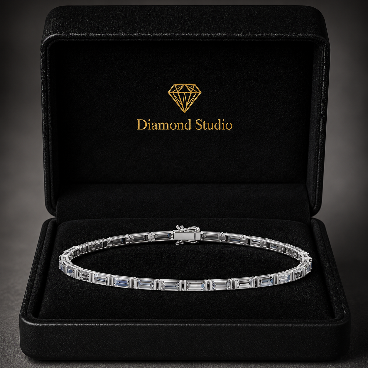 6.21 Carat Baguette Cut Diamond Tennis Bracelet VS1 D F White Gold 14k