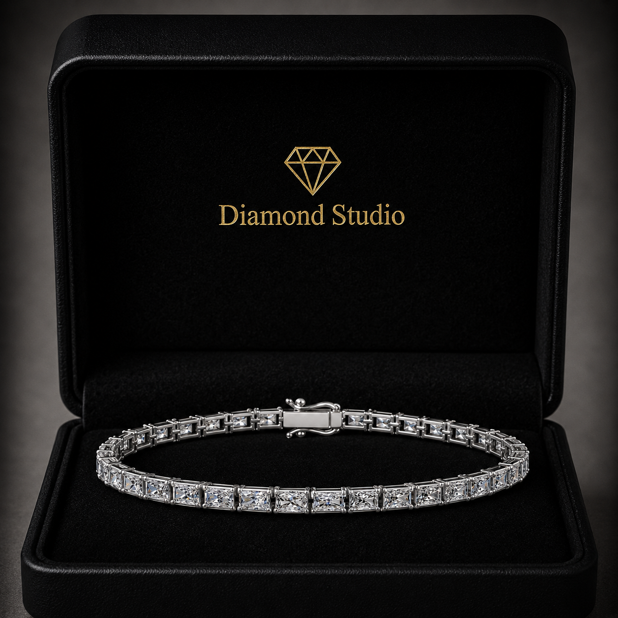 10.13 Carat Radiant Cut Diamond Tennis Bracelet VS1 D F White Gold 14k