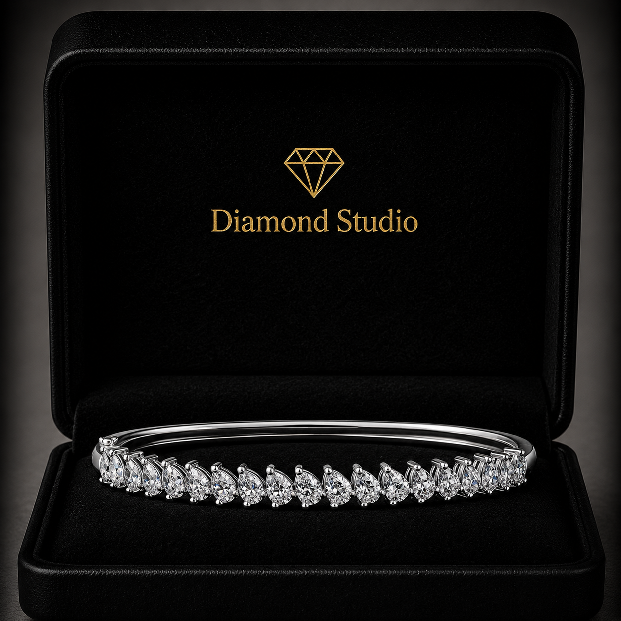 4.66 Carat Round Cut Diamond Bangle Bracelet VS1 D F White Gold 14k