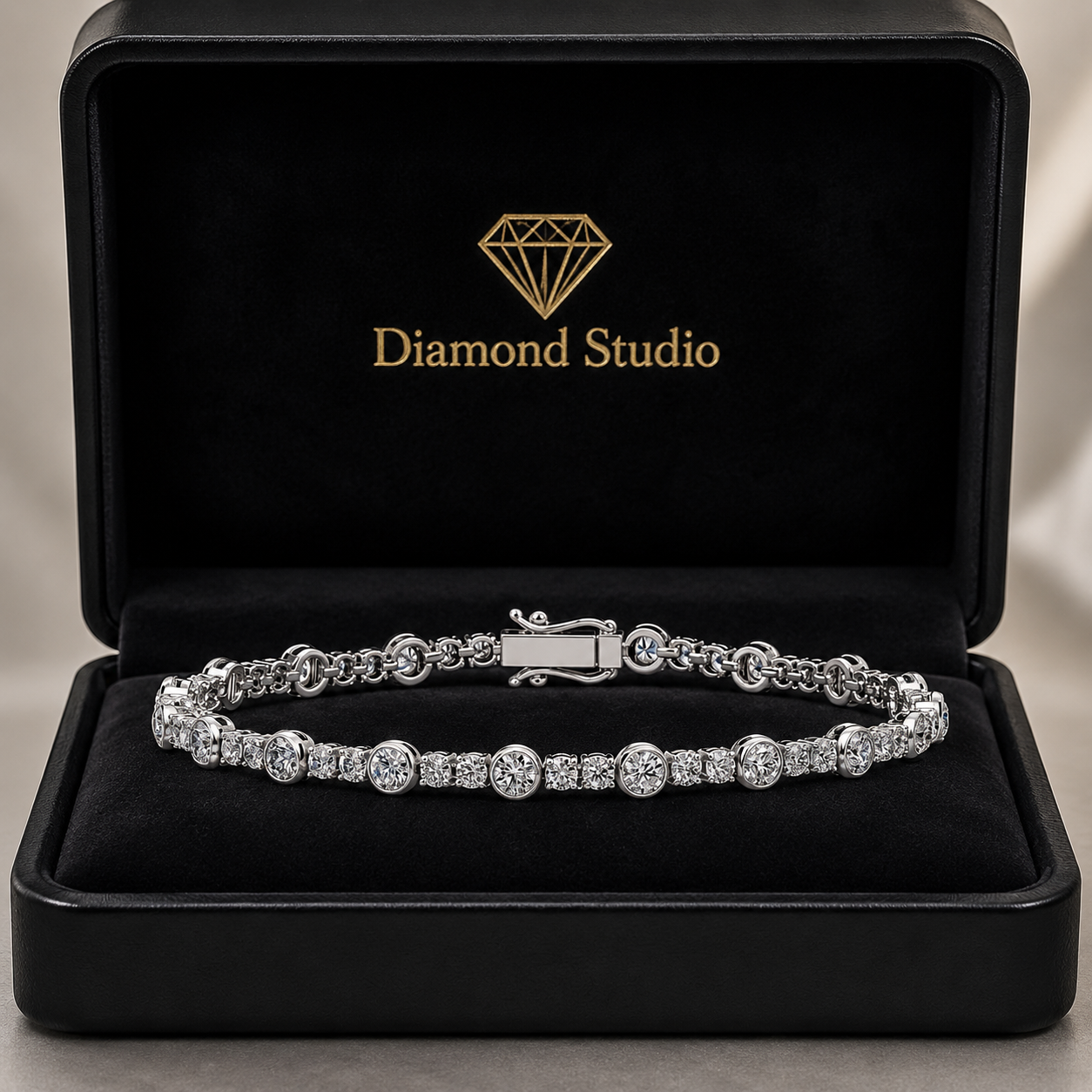 5.02 Carat Round Cut Diamond Tennis Bracelet VS1 D F White Gold 14k