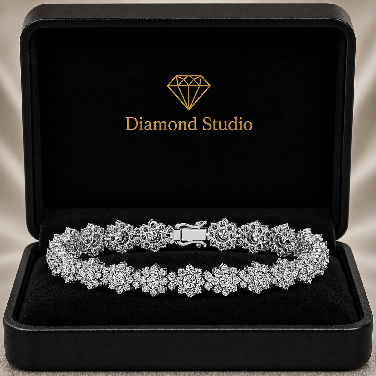 7.16 Carat Round Cut Diamond Tennis Bracelet VS1 D F White Gold 14k