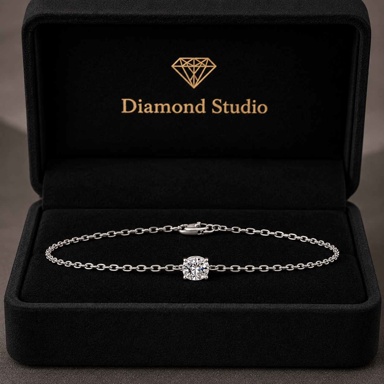 0.55 Carat Oval Cut Diamond Chain Bracelet VS1 D F White Gold 14k