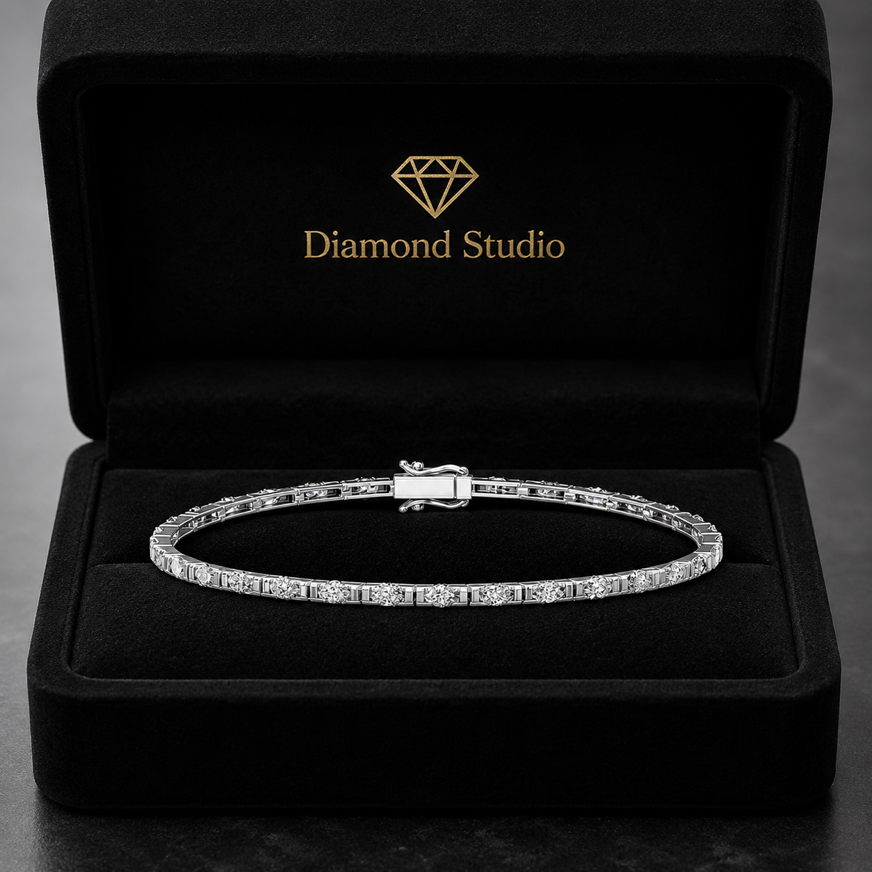 3.09 Carat Marquise Cut Diamond Tennis Bracelet VS1 D F White Gold 14k
