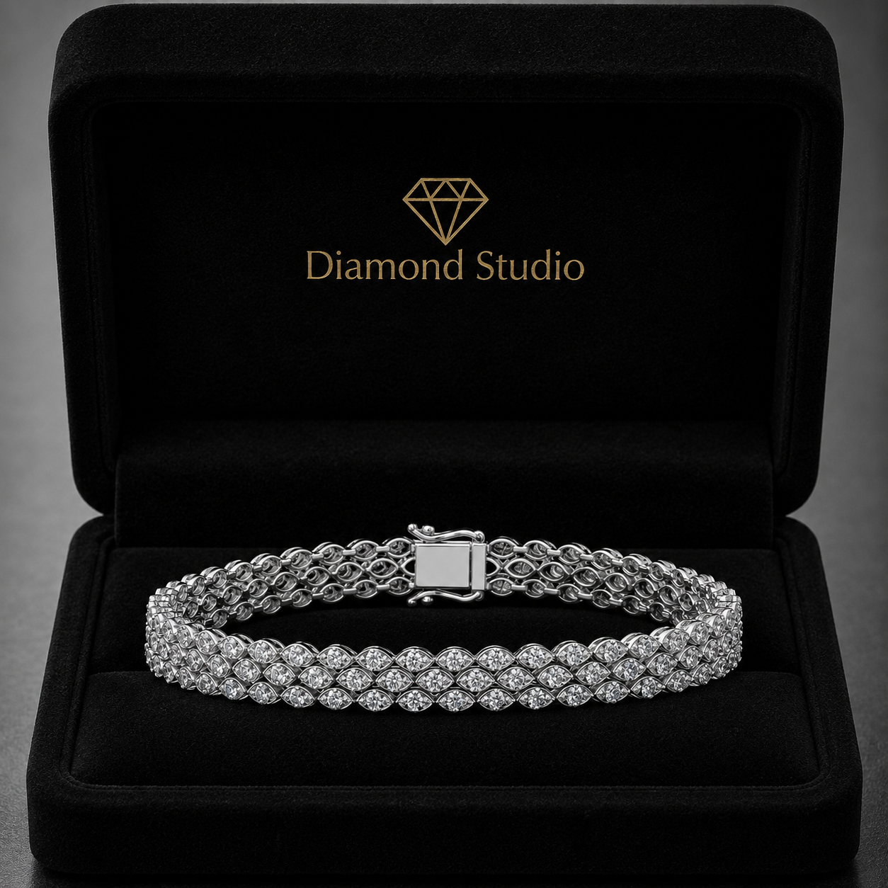 6.17 Carat Round Cut Diamond Tennis Bracelet VS1 D F White Gold 14k