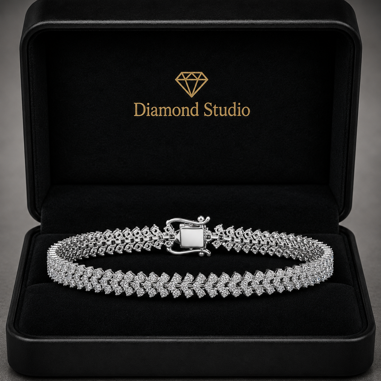 3.73 Carat Round Cut Diamond Tennis Bracelet VS1 D F White Gold 14k