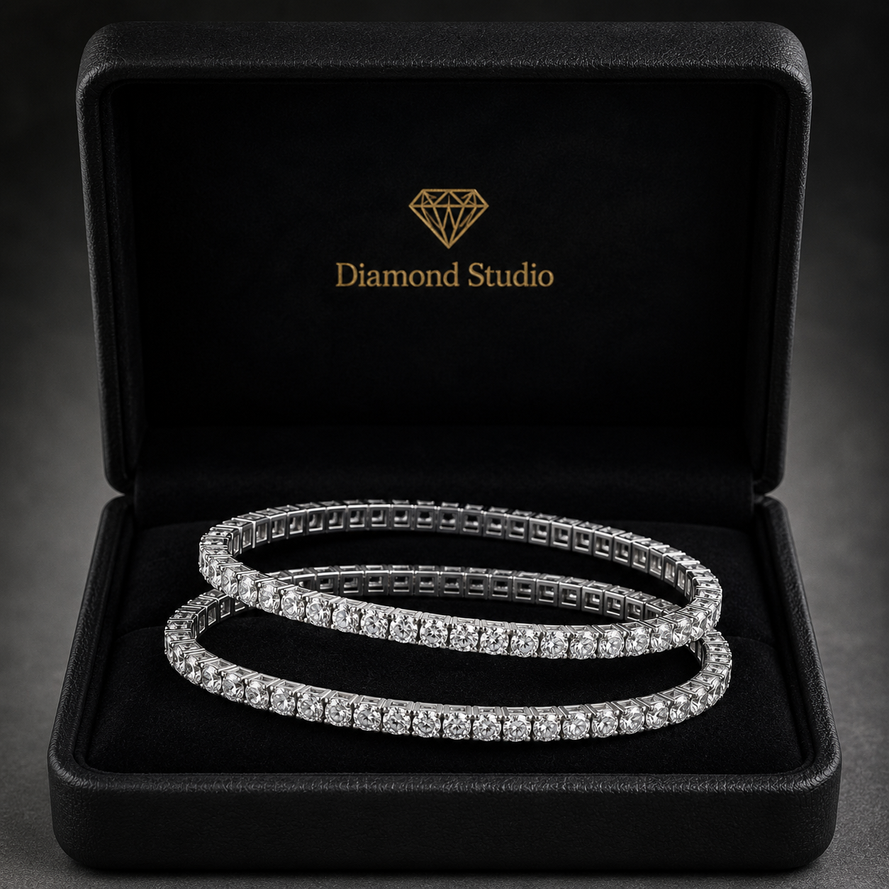 4.62 Carat Round Cut Diamond Bangle Bracelet VS1 D F White Gold 14k
