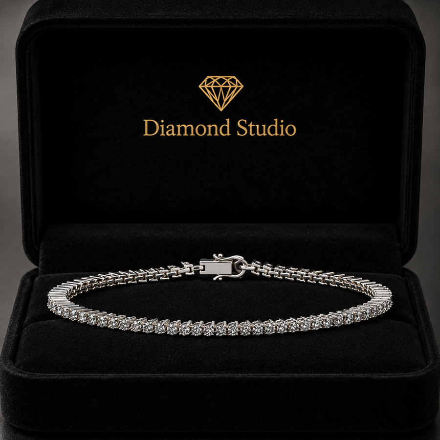 2.17 Carat Marquise Cut Diamond Tennis Bracelet VS1 D F White Gold 14k