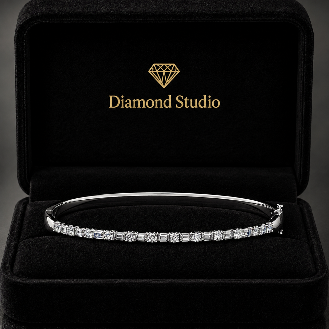 1.6 Carat Round Emerald Cut Diamond Tennis Bracelet VS1 D F White Gold 14k
