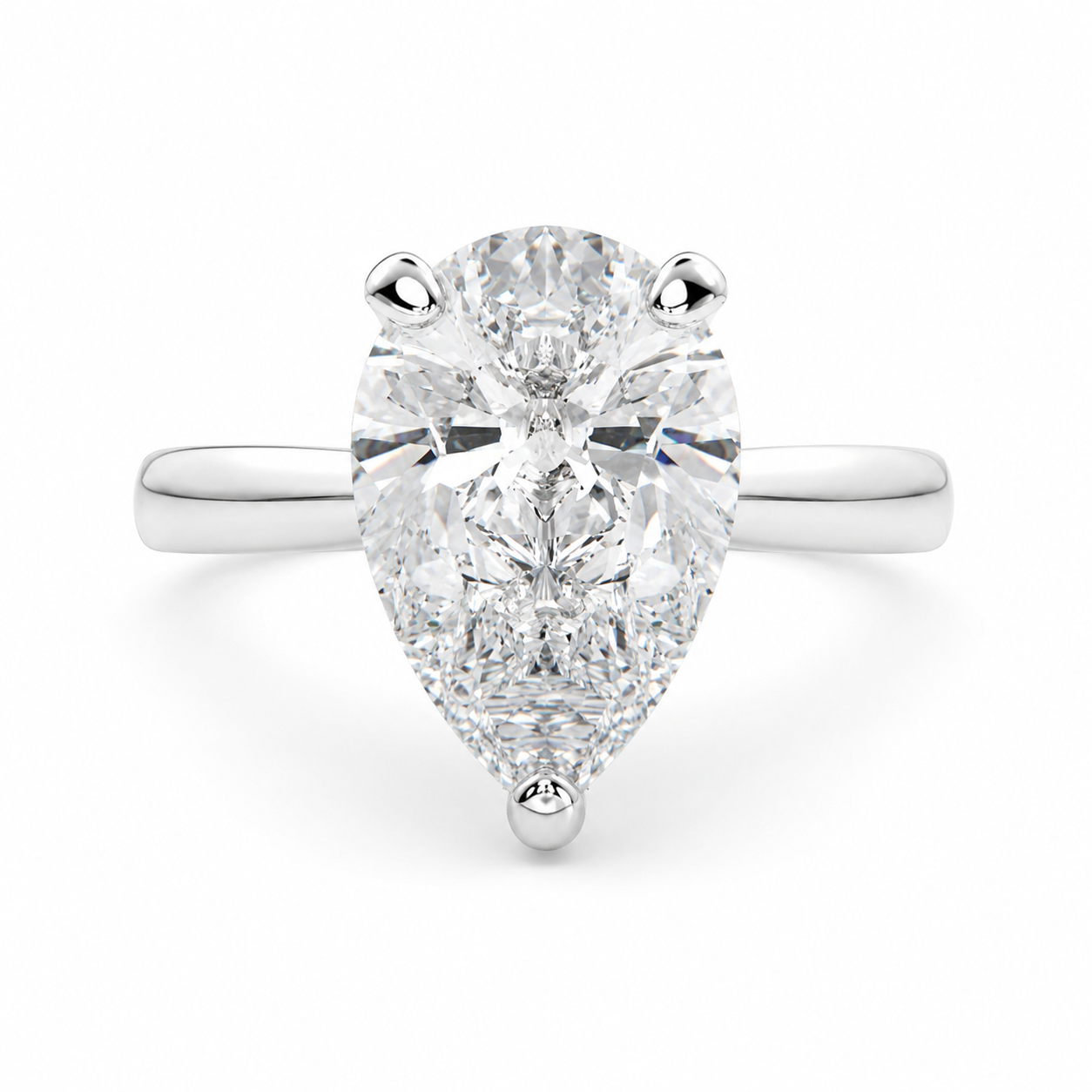 Juliana 3 Carat Pear Cut Classic Solitaire Engagement Ring